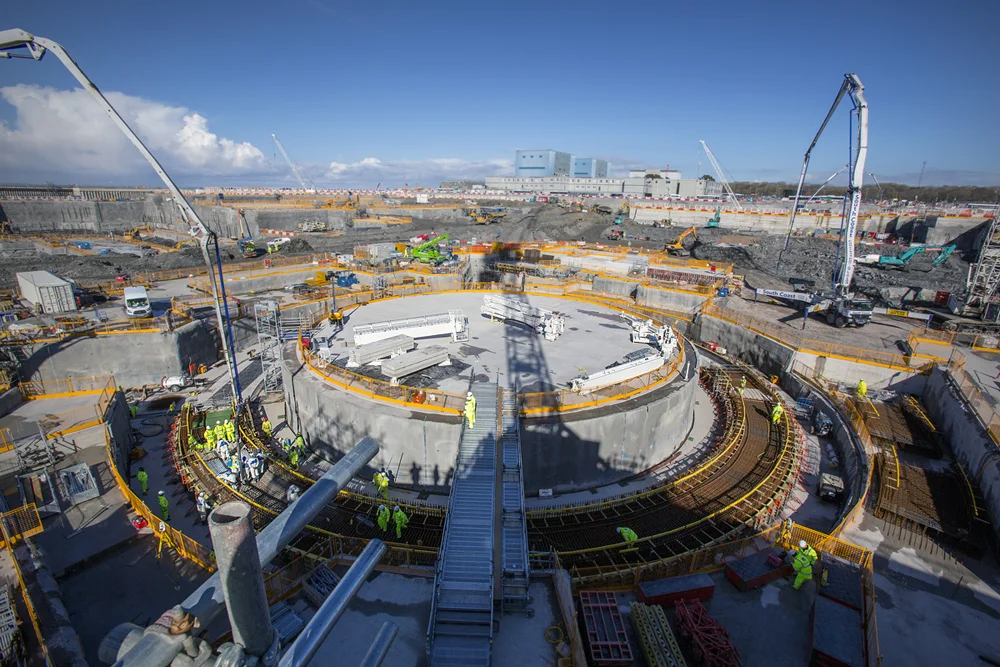 Hinkley Point C, with Hinkley Point A and B in the background. Image courtesy of EDF Energy.