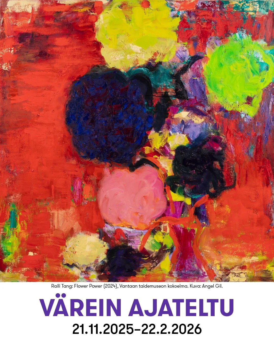 V&auml;rein ajateltu -n&auml;yttelyn avajaisia vietet&auml;&auml;n torstaina 20.11. klo 17-19 Galleria K:ssa. Avajaiset ovat kaikille avoimet, tervetuloa! 💜

🎨 V&auml;rein ajateltu -n&auml;yttely tutkii v&auml;rej&auml; ja v&auml;rien k&auml;ytt&ou
