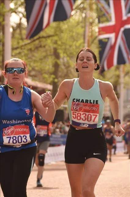 Gemma getting me through those last miles. MY HERO!