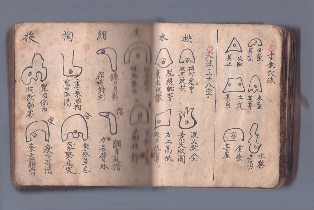 Hand-drawn book on feng shui, China, early 20th century.