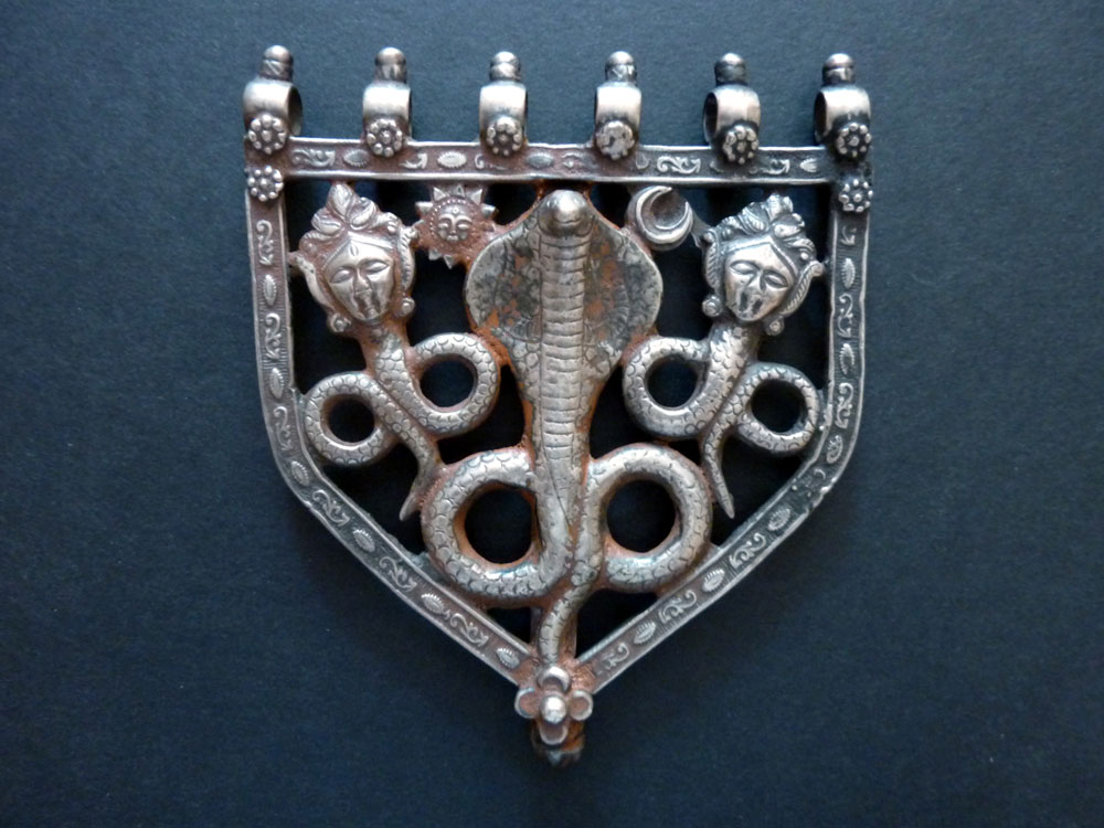 Silver pendant, South India, early 20th century.