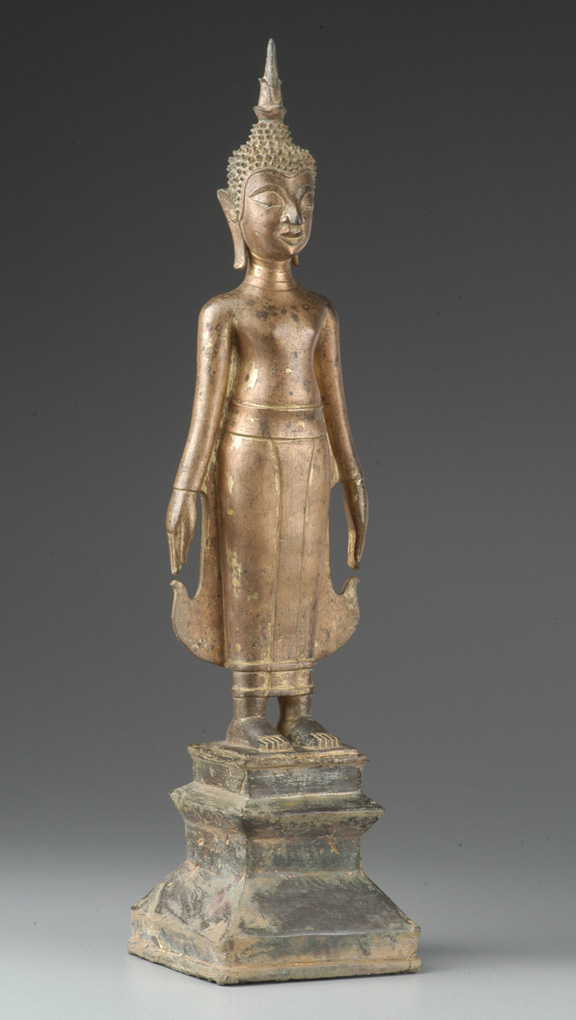 Bronze standing Buddha, Laos, 1827-1893.