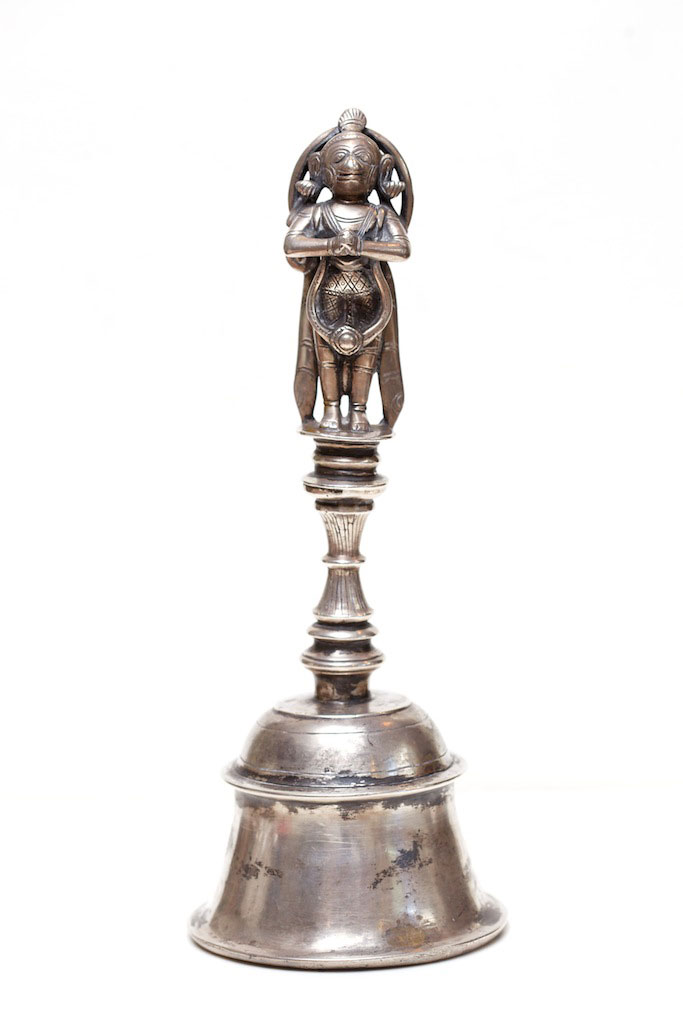 Silver temple bell, India. mid 20th century. SOLD