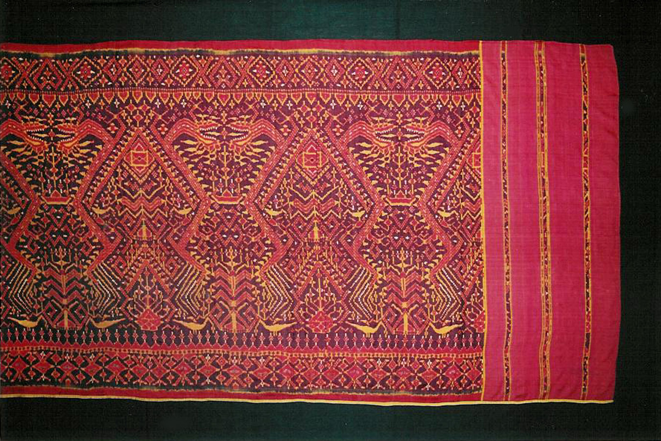 Silk ikat ship cloth, Cambodia, 19th century.