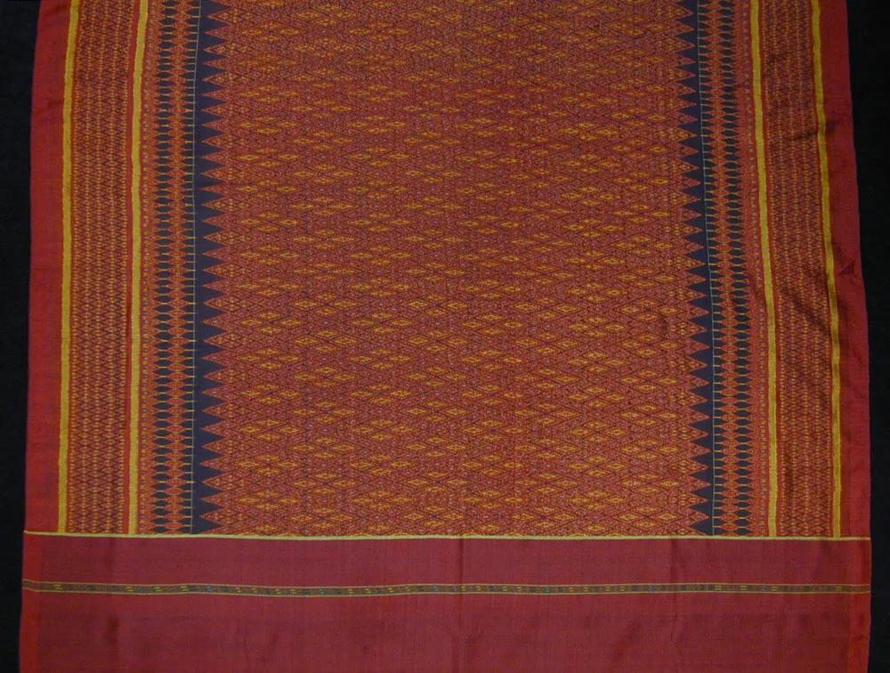 Silk ikat hip wrapper, Cambodia, circa 1900.