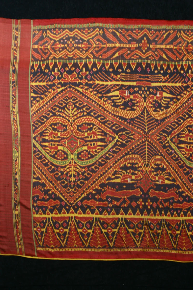 Silk ikat pidan, altar hanging, Cambodia, late 19th century.