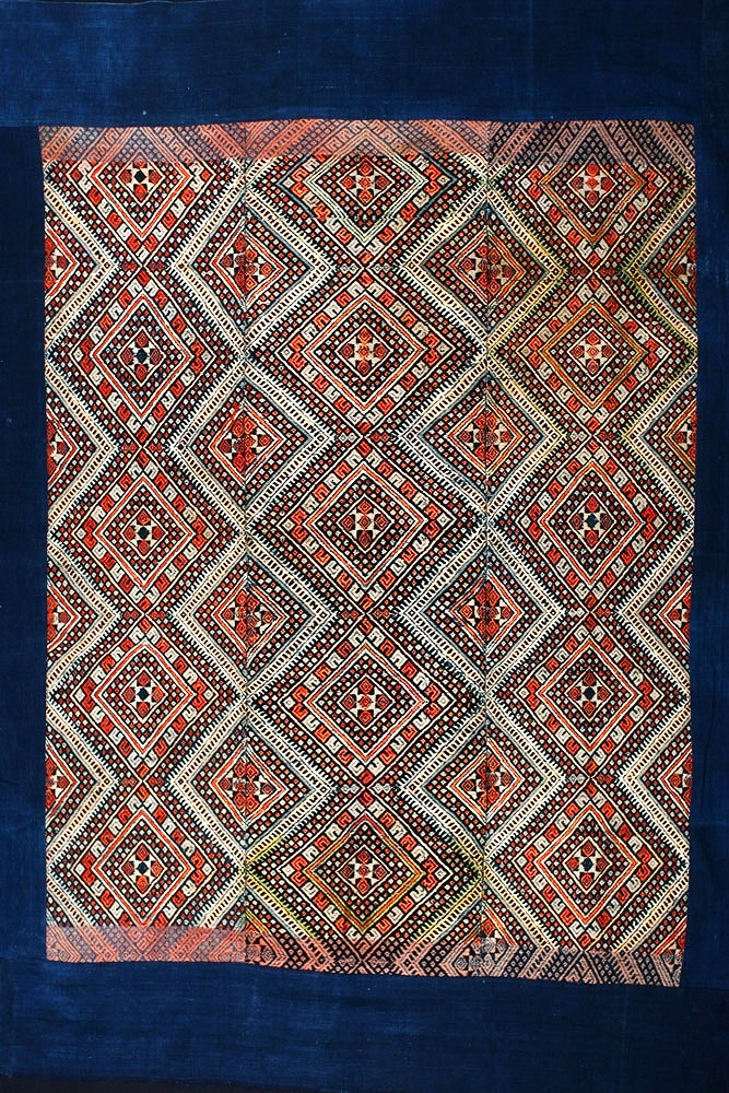 Buyi silk and cotton blanket, Guizhou, China, late 19th century.