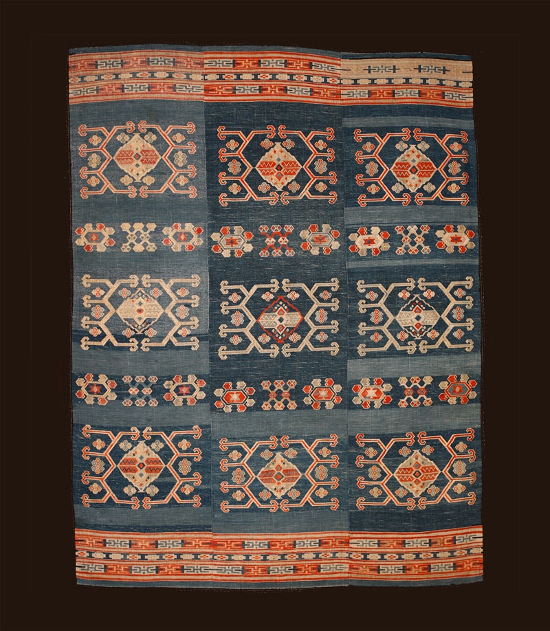 Tujia silk and cotton blanket, South China, 19th century.