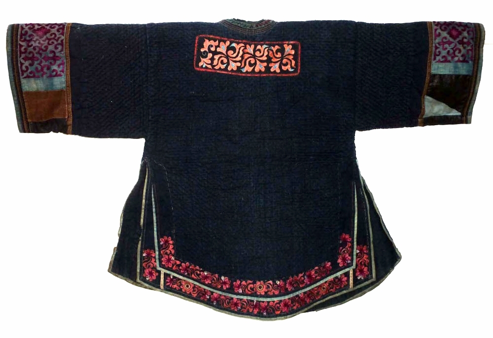 Miao silk and cotton jacket, Guizhou, China, early 20th century.