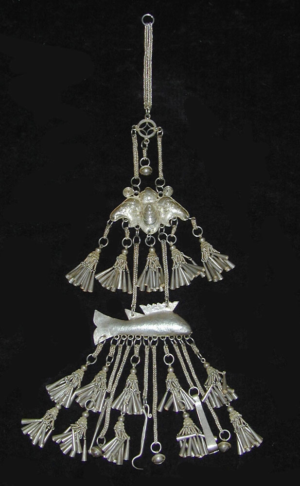 Hill Tribe silver pendant, Golden Triangle, 19th century.