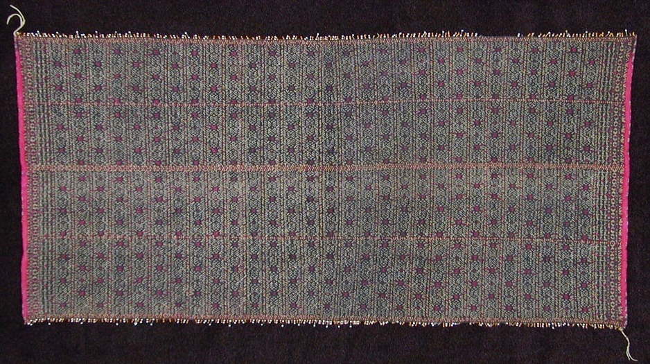 Chin cotton and silk breast cloth, circa 1900.