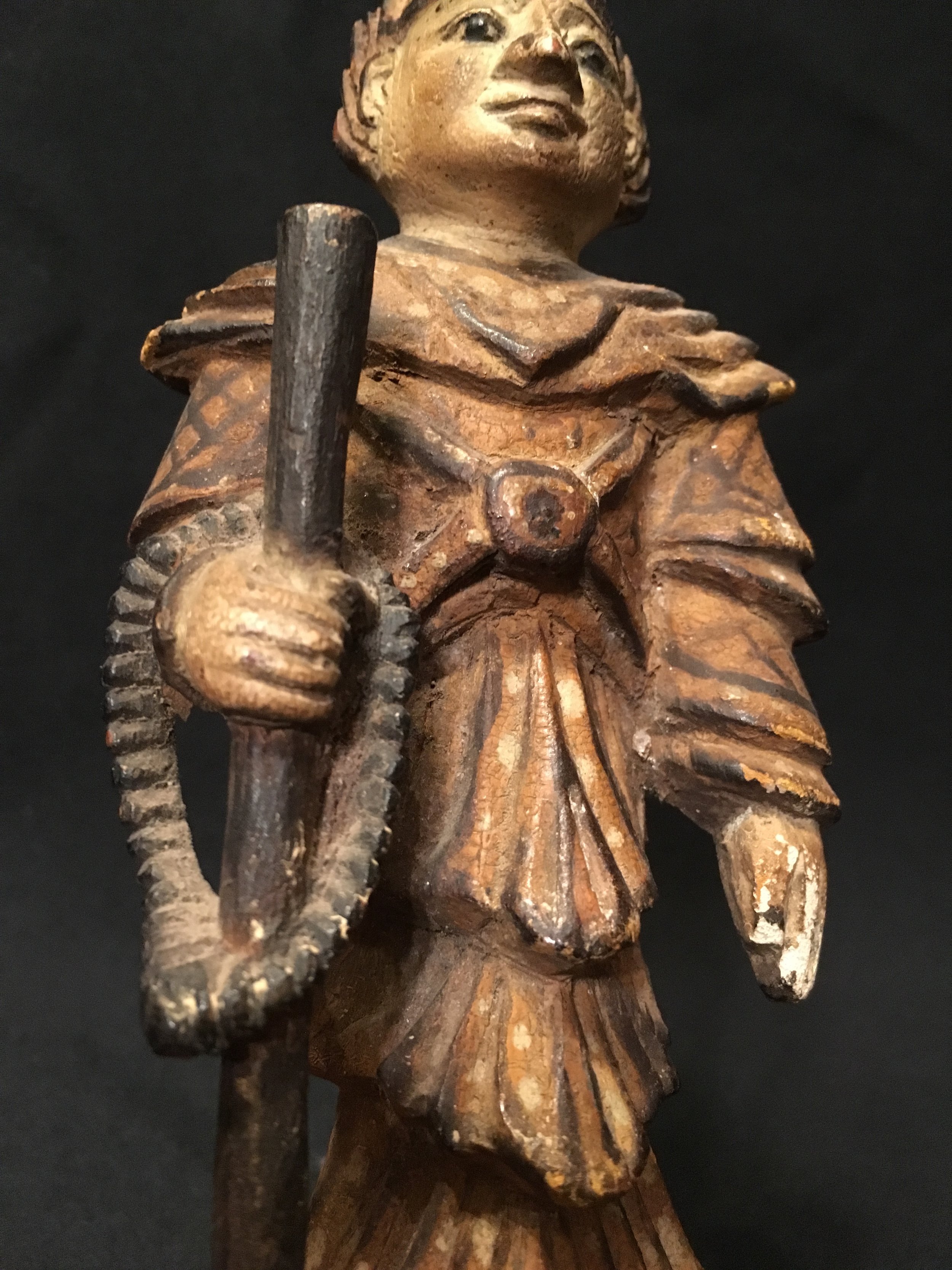 Polychrome wood monk, Burma, 19th century. SOLD