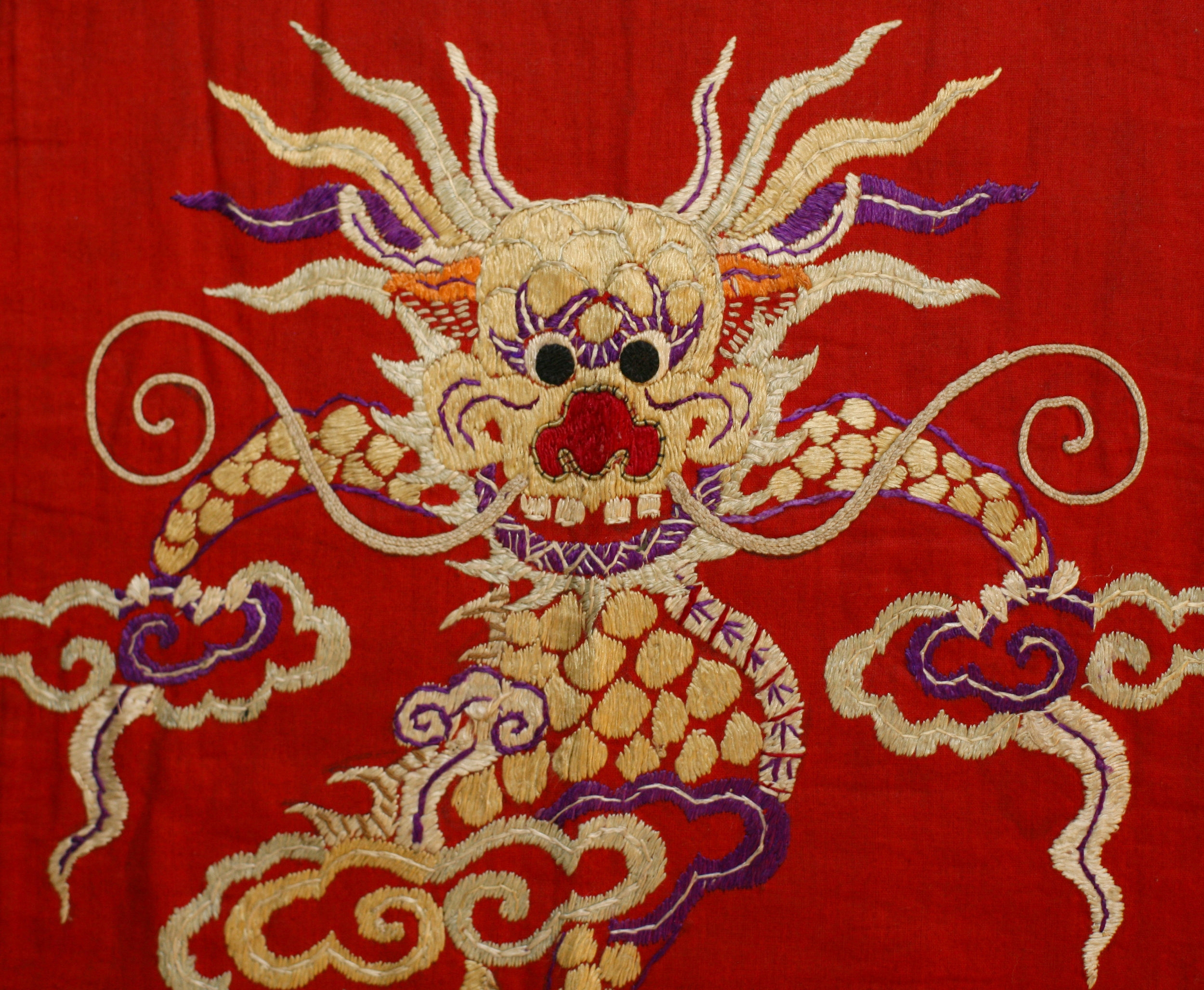 Dao Quan Chet priest's vestment, Vietnam, early to mid 20th century, detail.