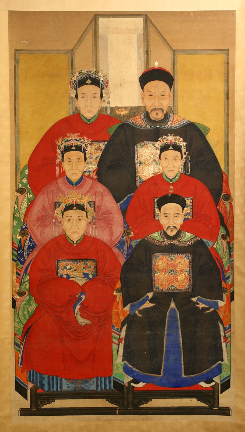 Ancestor painting, China, Qing period.