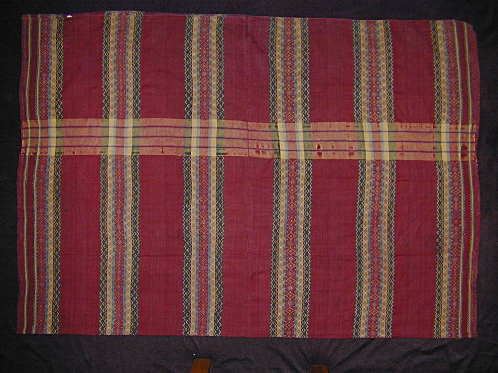 Hakachin man's silk wrap, Burma, circa 1900.