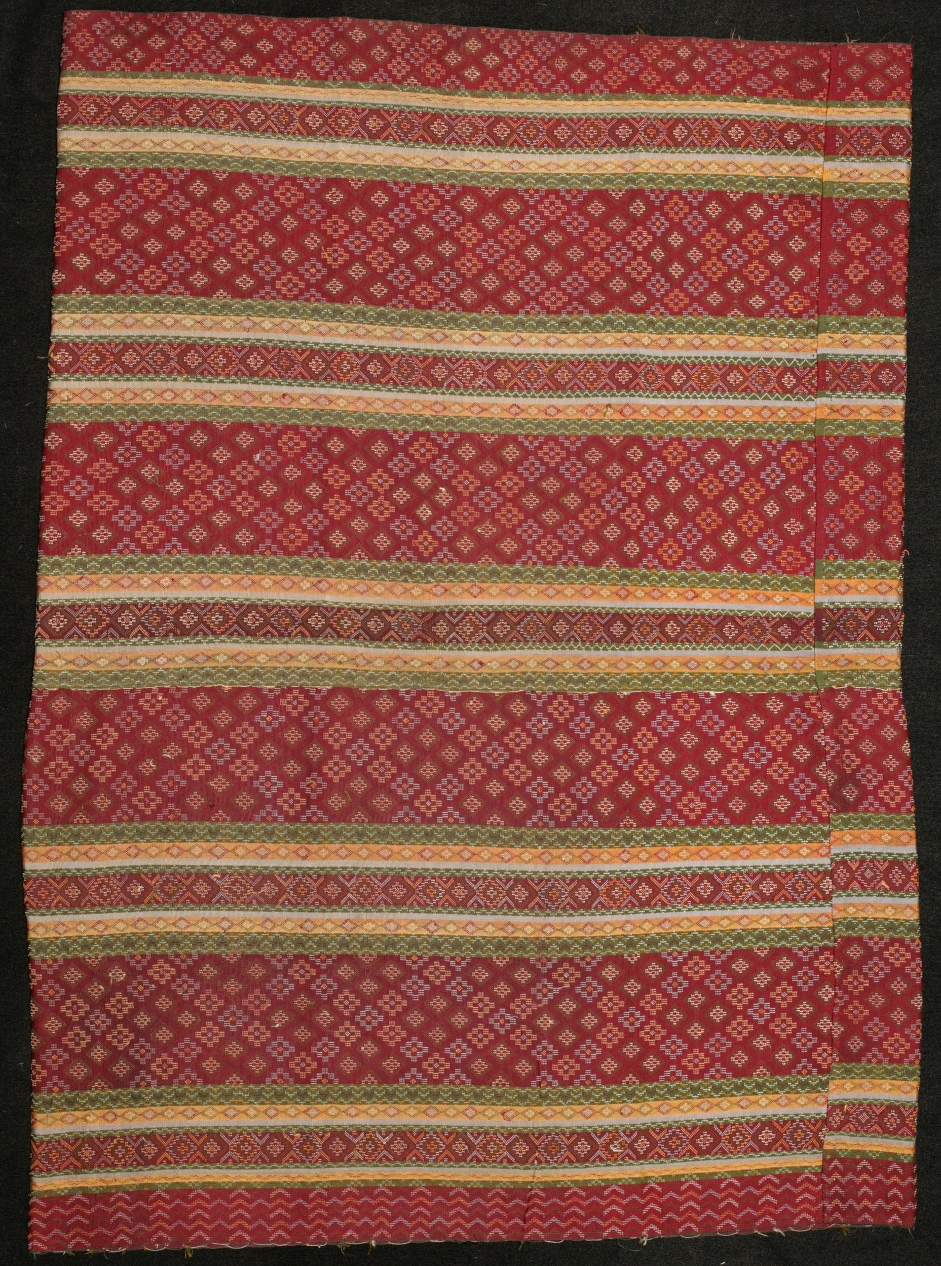 Hakachin woman's silk skirt, Burma, circa 1900.
