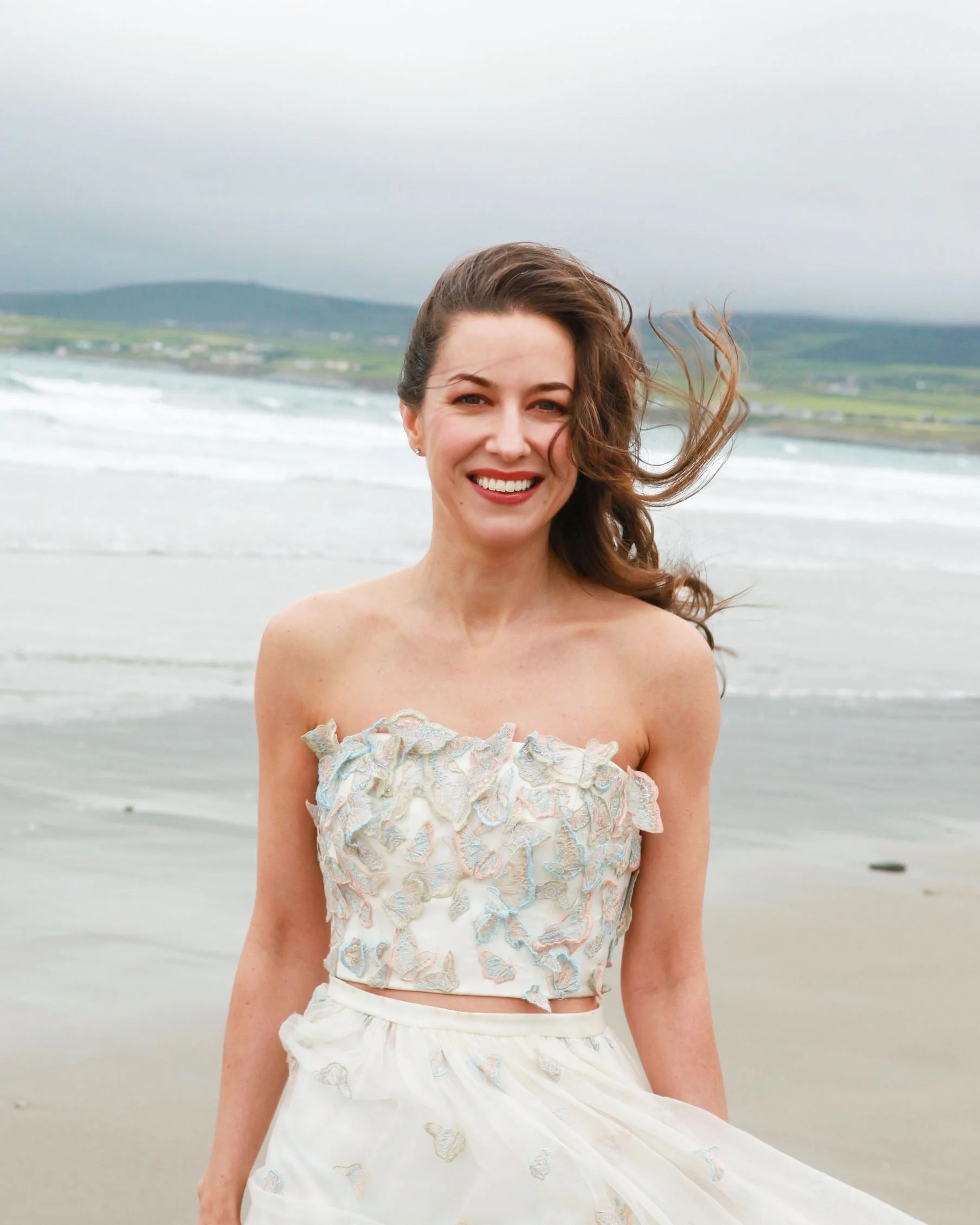 Fiona Marie O’Neill on Ballyheigue Beach, County Kerry, Ireland.