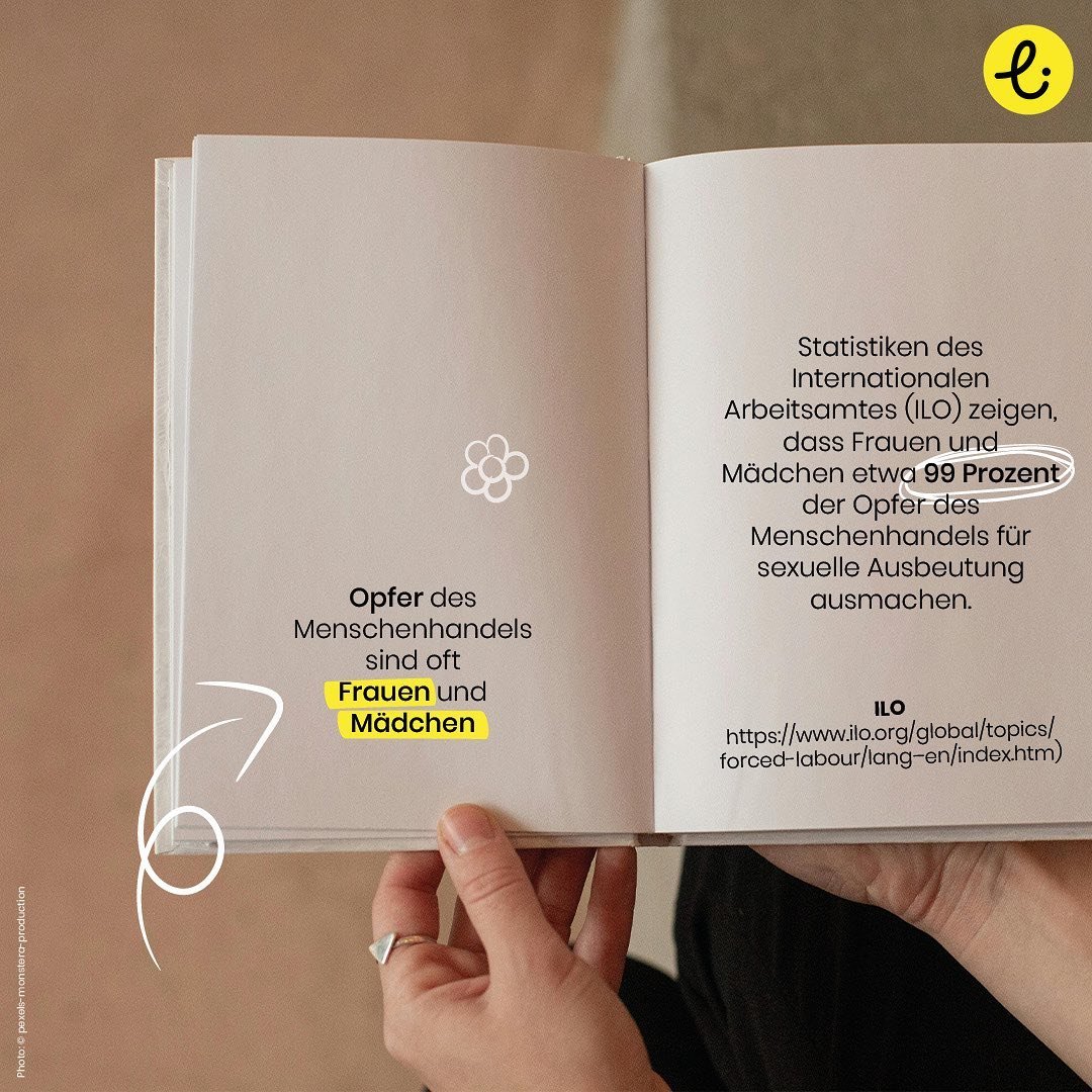 Frauen und M&auml;dchen sind die Hauptopfer des Menschenhandels!
Laut dem Internationalen Arbeitsamt (ILO) sind sie in etwa 99 Prozent der F&auml;lle Opfer von Menschenhandel f&uuml;r sexuelle Ausbeutung. Gemeinsam k&ouml;nnen wir die Rechte und Sich