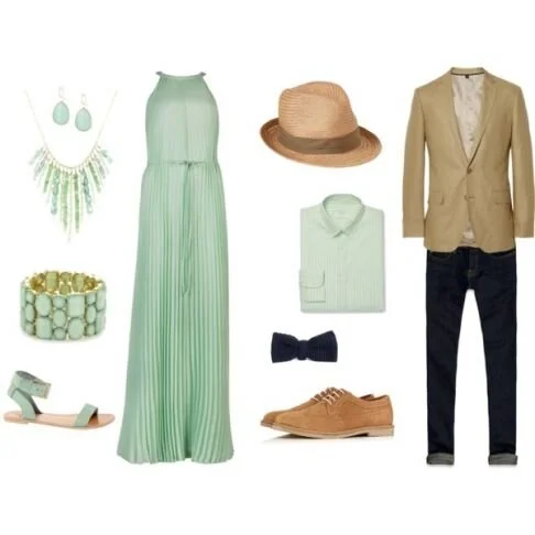 Inspiration for picking the color coordinated outfits for a family photo session