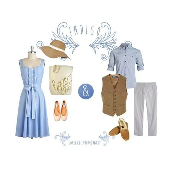 Inspiration for picking the color coordinated outfits for Couple photo session