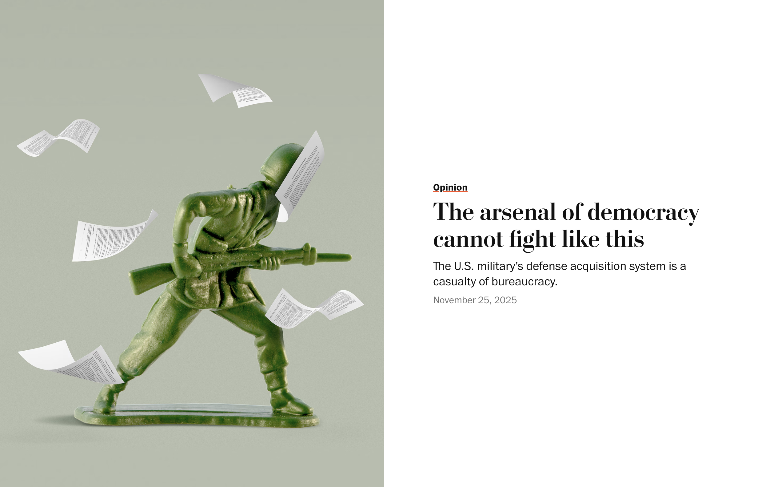 The arsenal of democracy cannot fight like this

Illustration by Edmon de Haro.