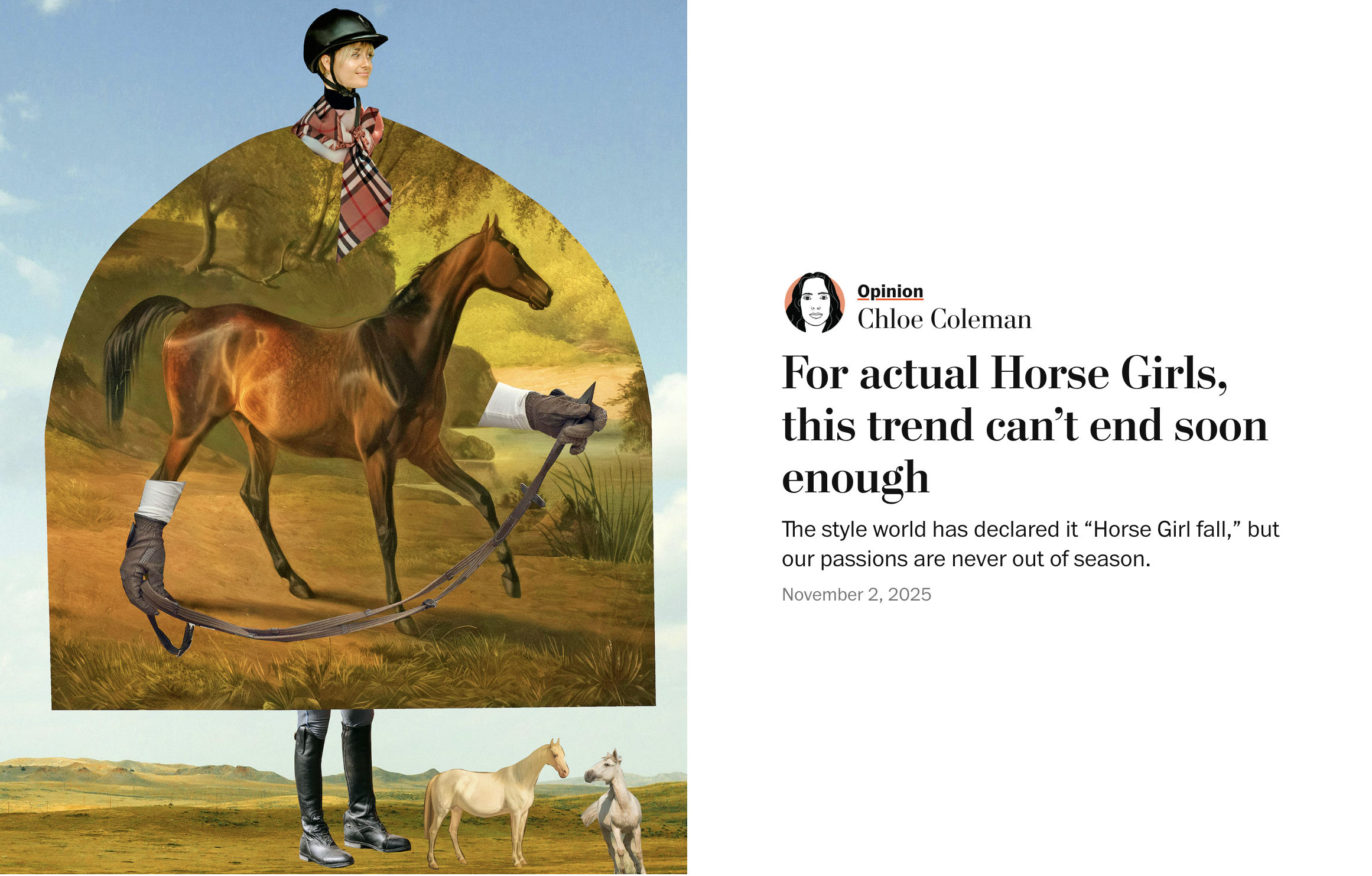 For actual Horse Girls, this trend can’t end soon enough

Illustration by Johanna Goodman.