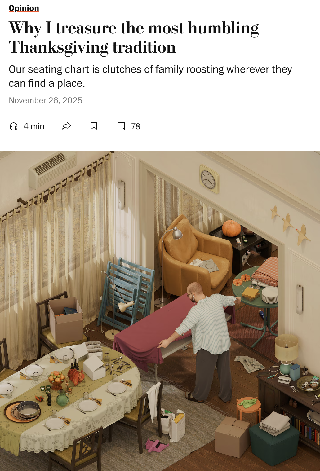 Why I treasure the most humbling Thanksgiving tradition

Illustration by Max Guther.