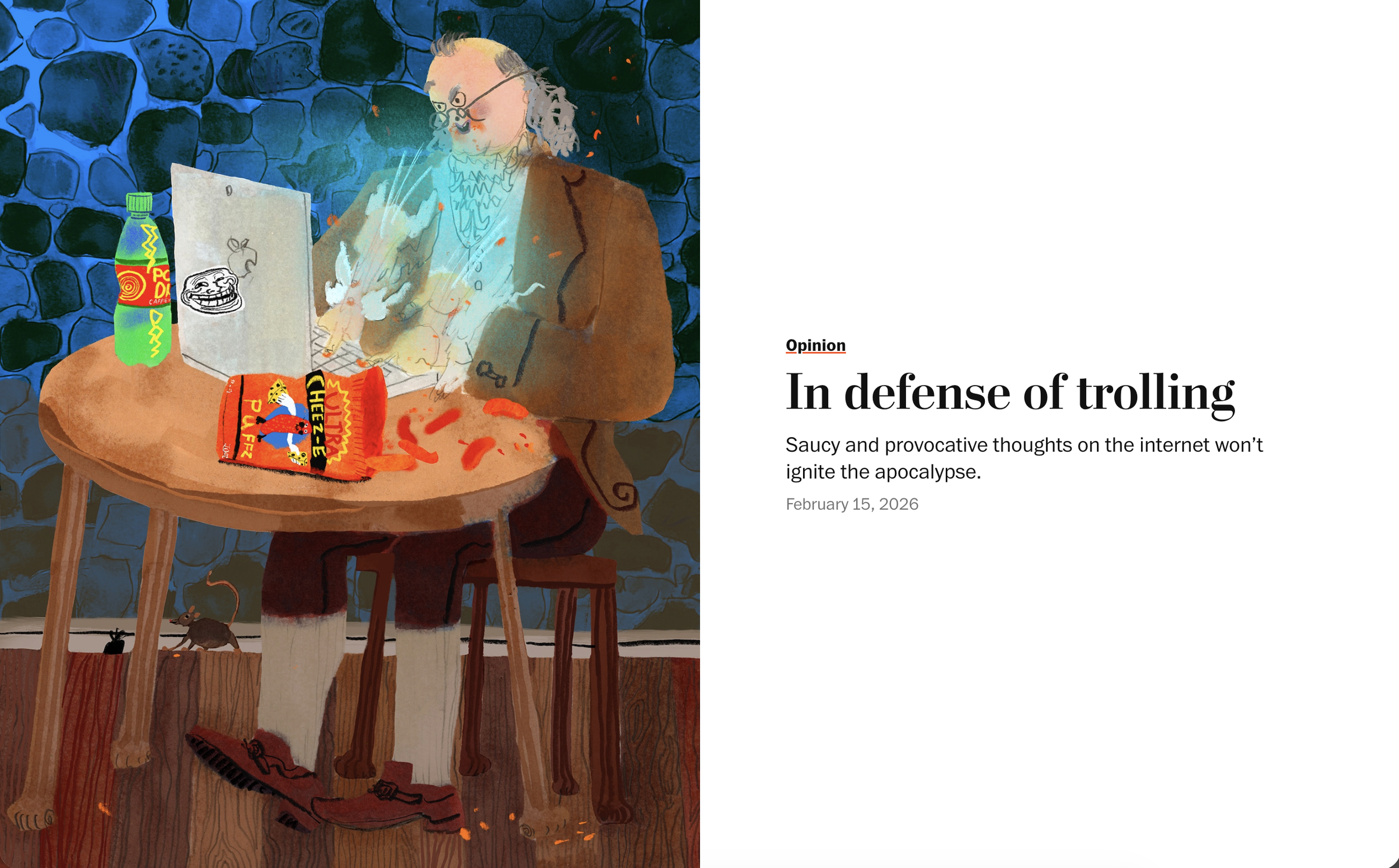 In defense of trolling

Illustration by Tara Booth