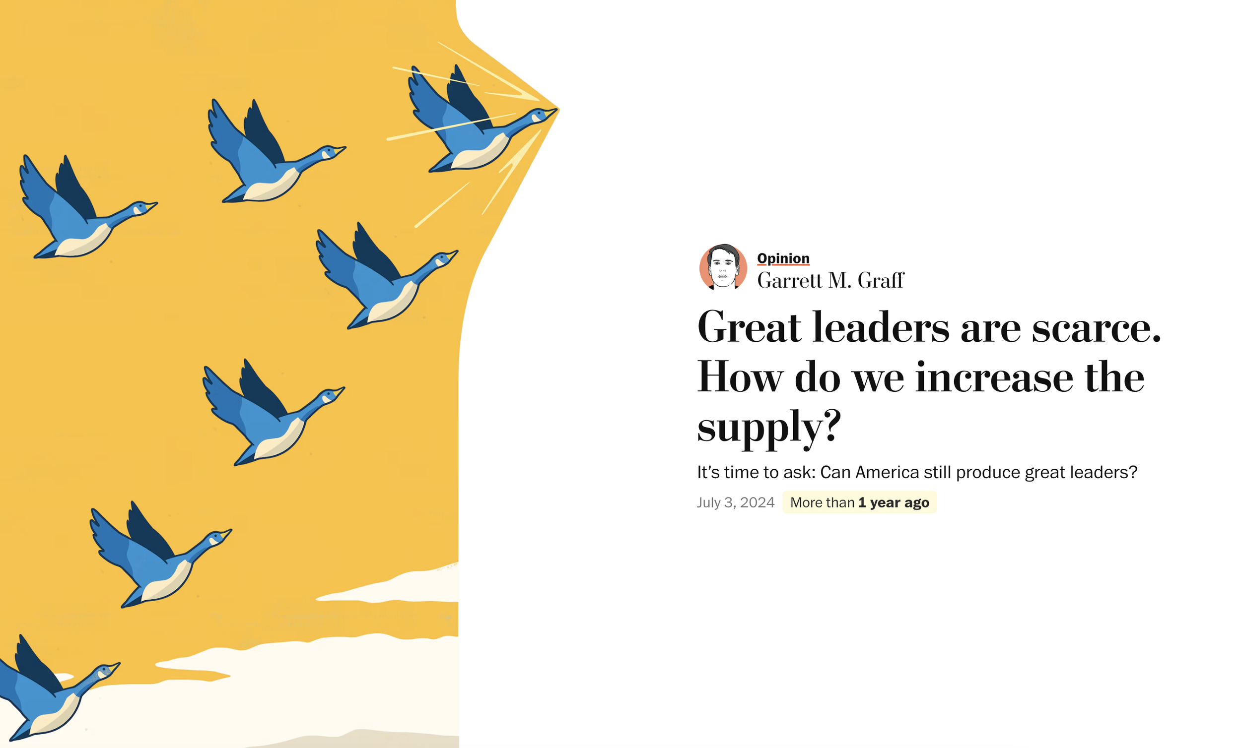 Great leaders are scarce. How do we increase the supply?

Illustration by Chris Gash.