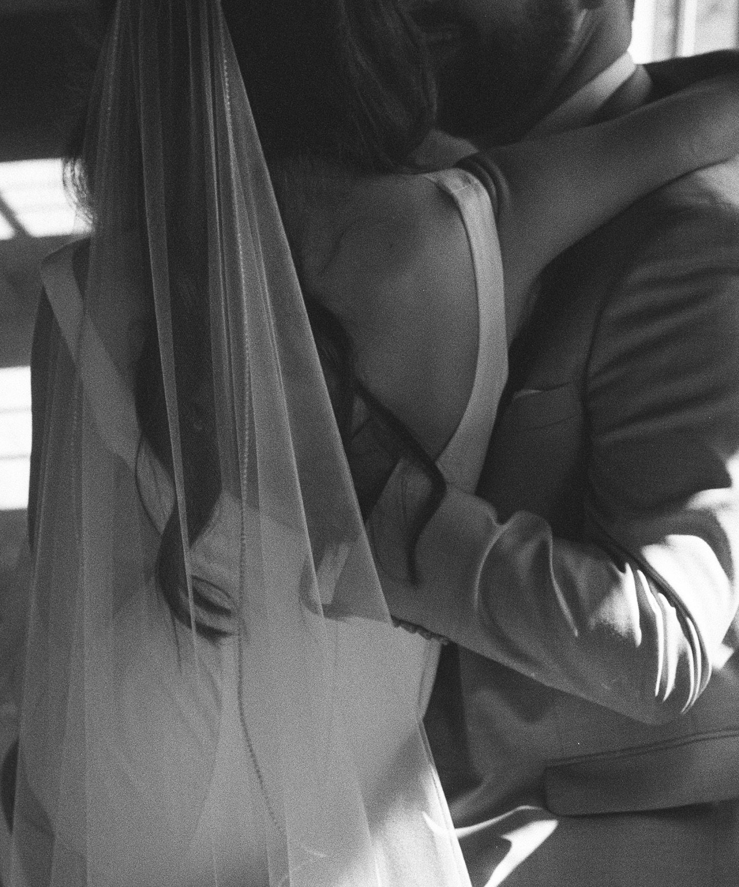 some b&amp;w moments from Josie &amp; Derek&rsquo;s wedding day shot on 35mm film
.
Cheers to 1 year of married love! 💖🥂
.
.
Venues: @gibsonculturalcentre @newmarketalliance 
Hair: @mariaminahair 
Dress: @bravobridalscanada 
Dress alterations: @a_r