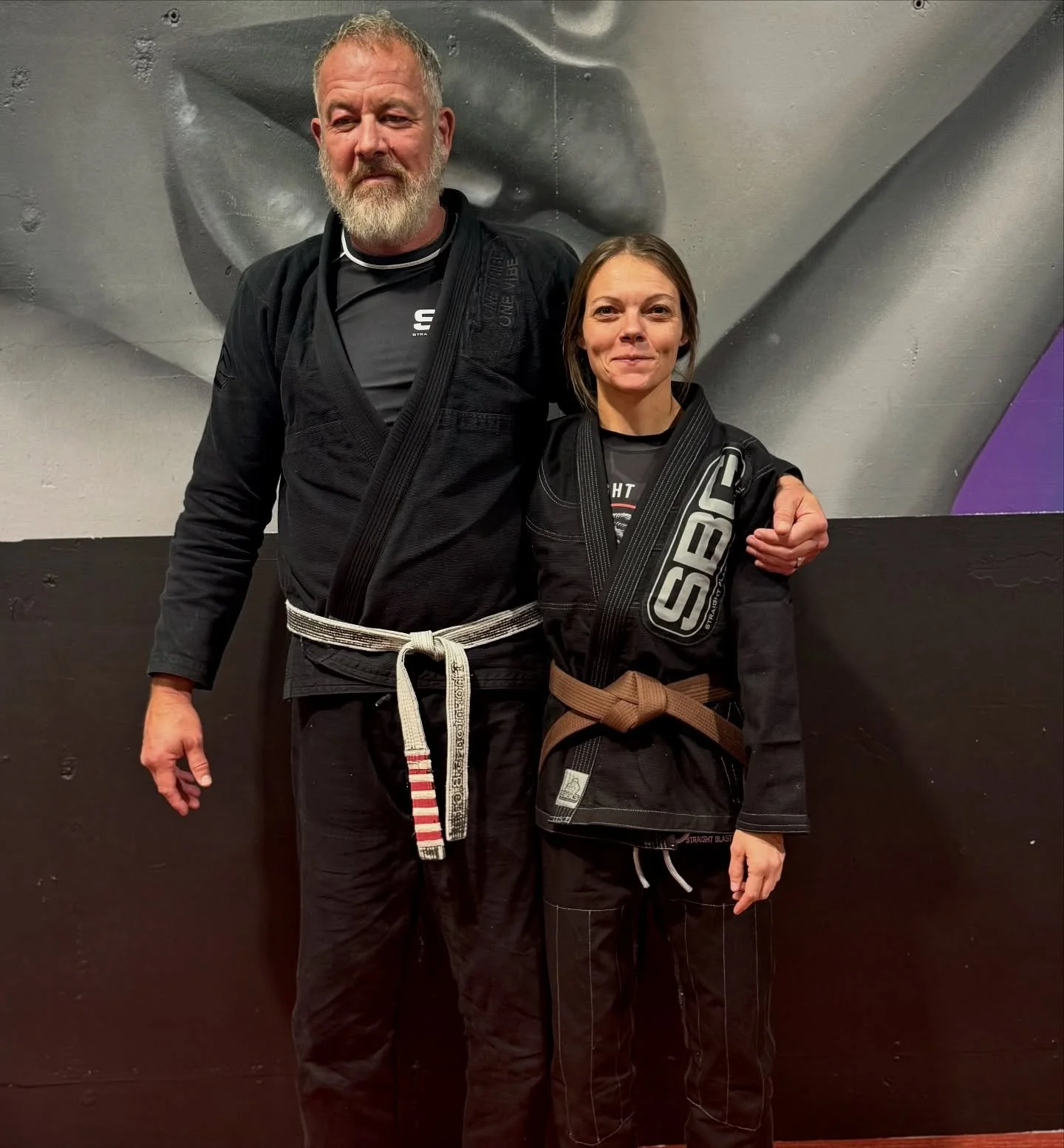 Nobody works harder than Coach Katy. That’s what makes celebrating her promotion to brown belt so much sweeter. Thank you @aliveness_ape for all that you are. Thank you to @sbgcalgary @coachmikesweeney @coach_bec_sweeney for hosting and to @kar
