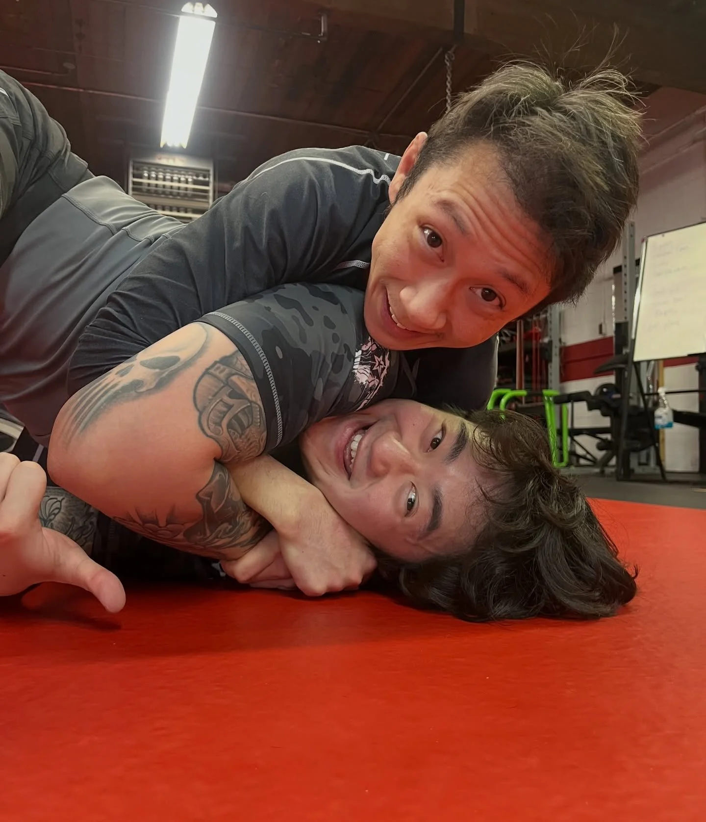 Nogi Tuesdays hit a little different. Warning : The happiness in this photo is not AI. #sbg #otov #bjj #nogi #realliferesults