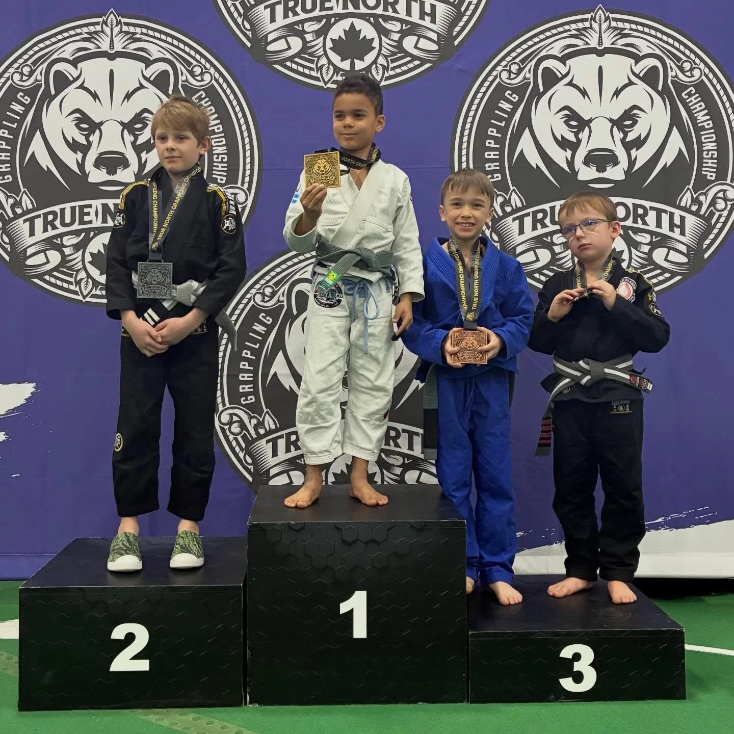 Super proud of this guy for stepping out on the competition mats today!!! He was calm, cool and showed GREAT jiujitsu. Way to go A!!! 
Hats off to the @blackheartbjj crew for showing up today too!! 👏❤️
Great tournament as always!!! @truenorthgrappli