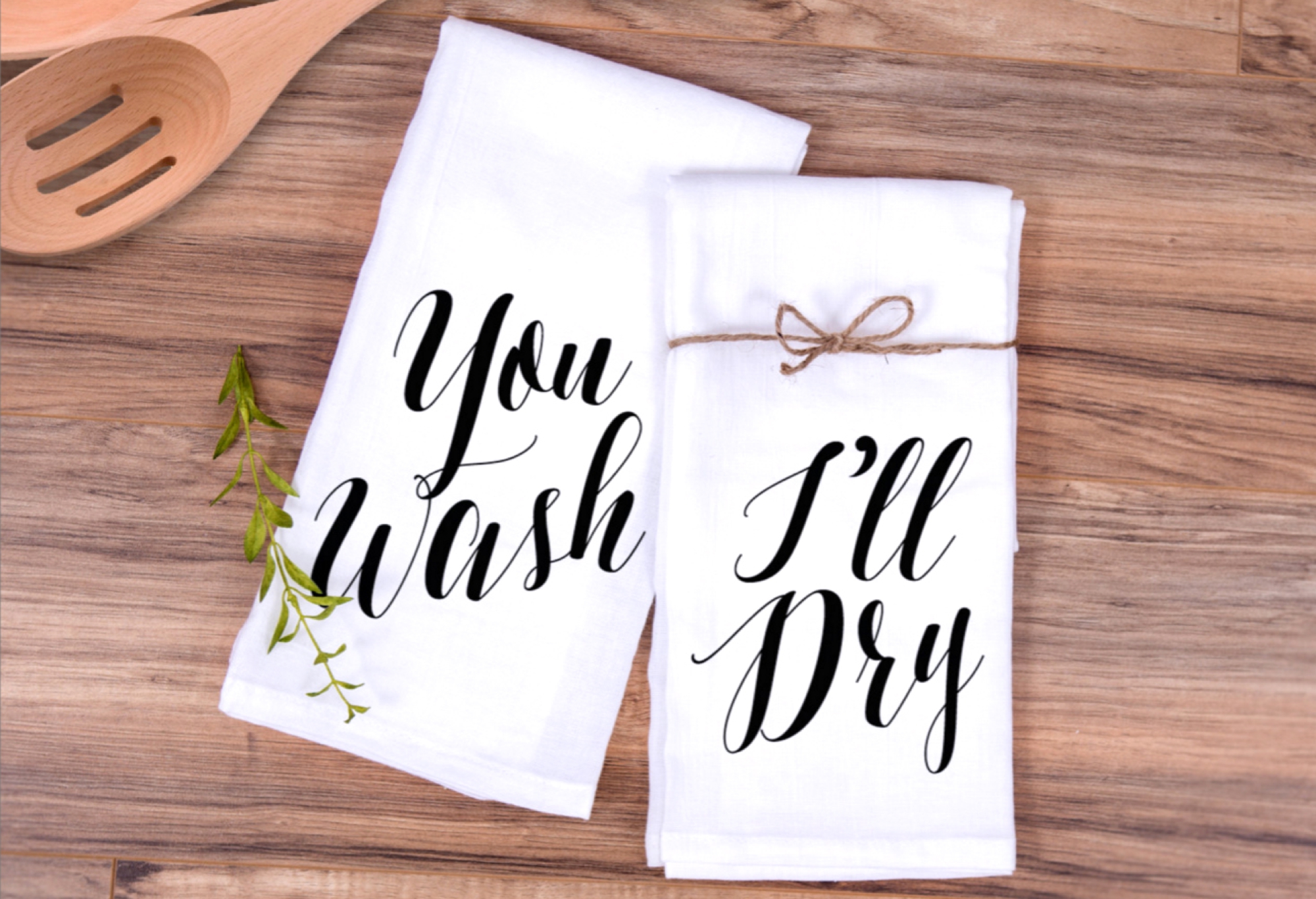 You can buy these cute towels on Tulle La La if you need a reminder to work together as a team!