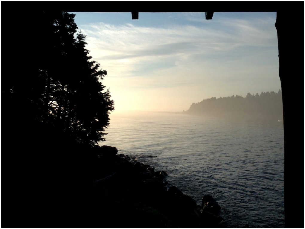  Morning sunrise from the porch of our cottage. So glorious.&nbsp; 