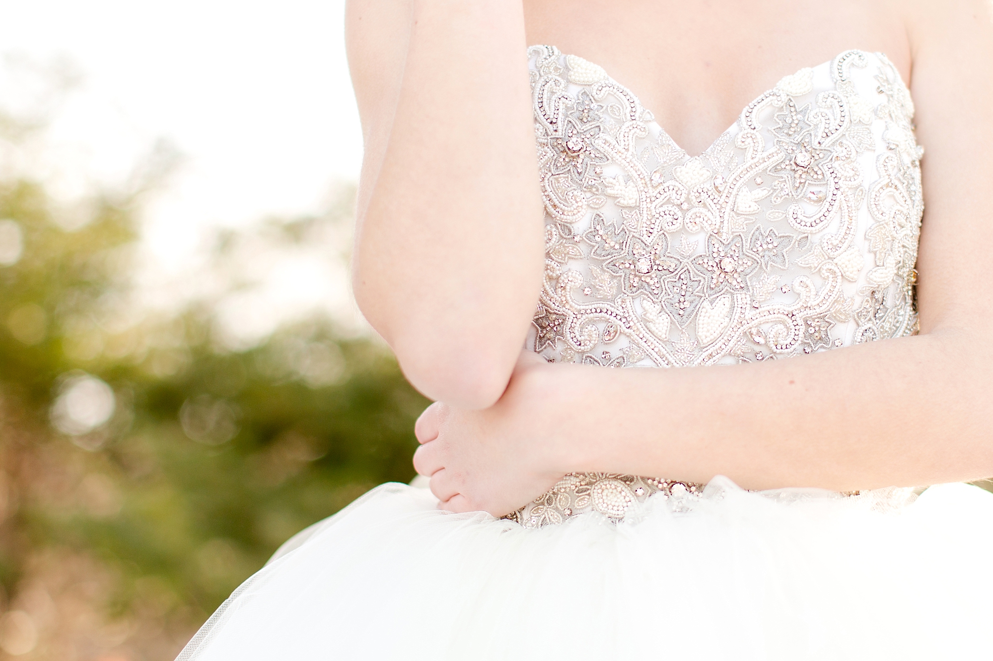  The hand-done beading on this Melissa Gentile dress is exquisite!&nbsp; 
