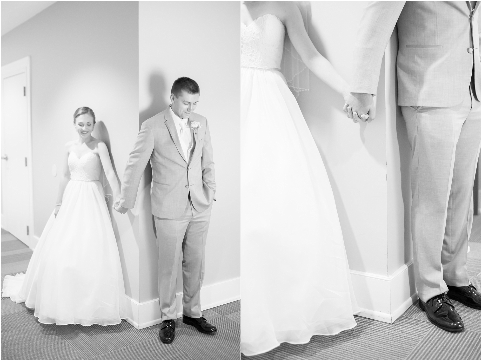  Praying before the ceremony without seeing each other. So sweet! 