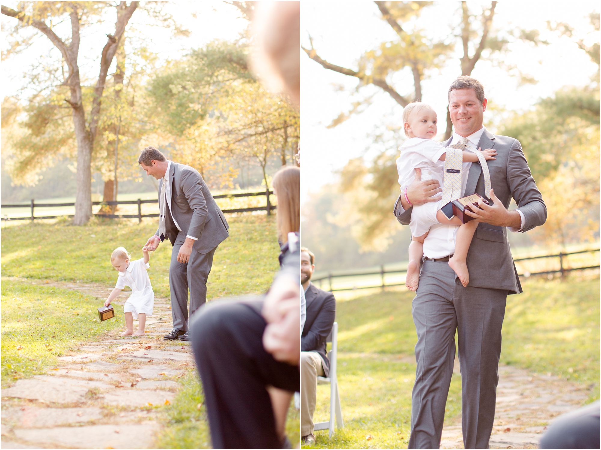  The cutest little ring bearer! Too much pressure for the little guy. 