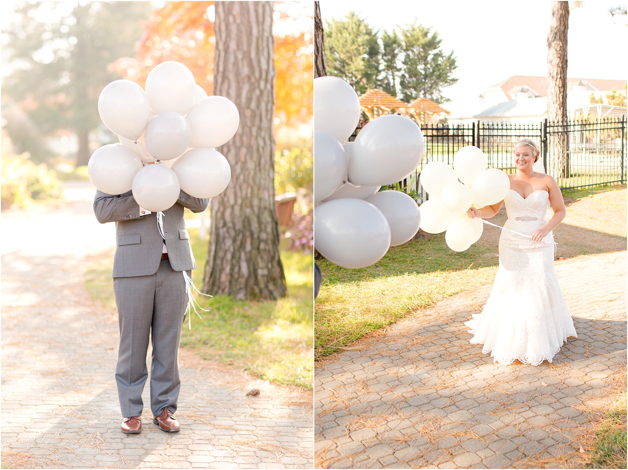  The both held a bunch of balloons and then let go of them when they did their first look. So cute! 