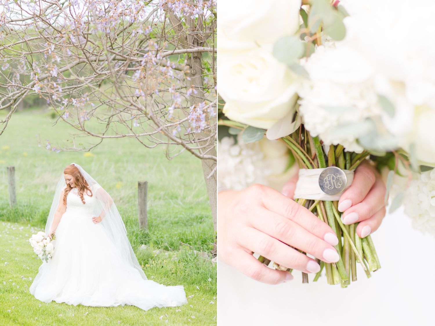  A special memory of Missy's grandmother that she carried around her bouquet. 