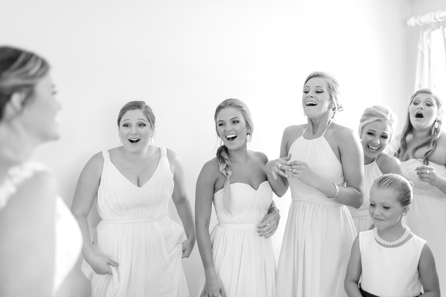  First Look reactions from Allie's bridesmaids! 