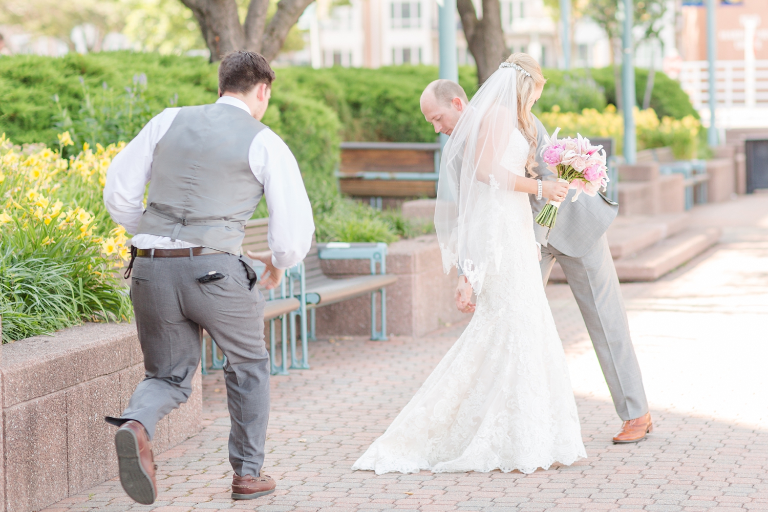  Running to help fix the train so the groom doesn't have to. Love the determination Kev!&nbsp; 