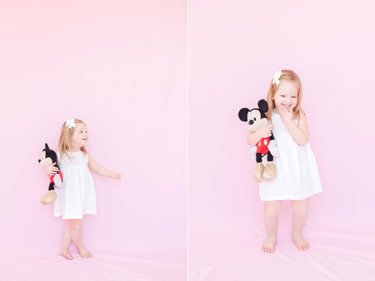  This little girl loves her Mickey Mouse!  