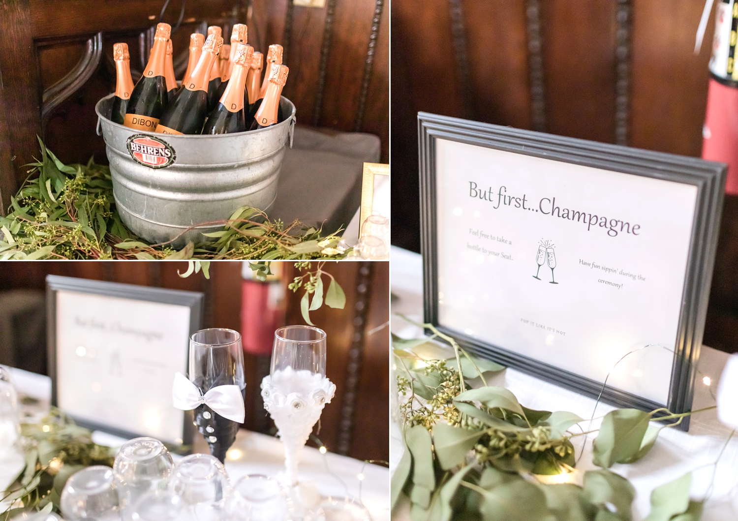  A delicious champagne bar before the ceremony!  