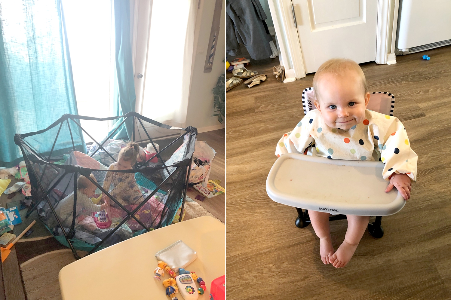  Both of these were great to have as well! We thought we would use the baby dome outside but we ended up using it inside when we needed to get ready. Hallie is crawling all over the place now so it was nice to have an enclosed area for her to play in