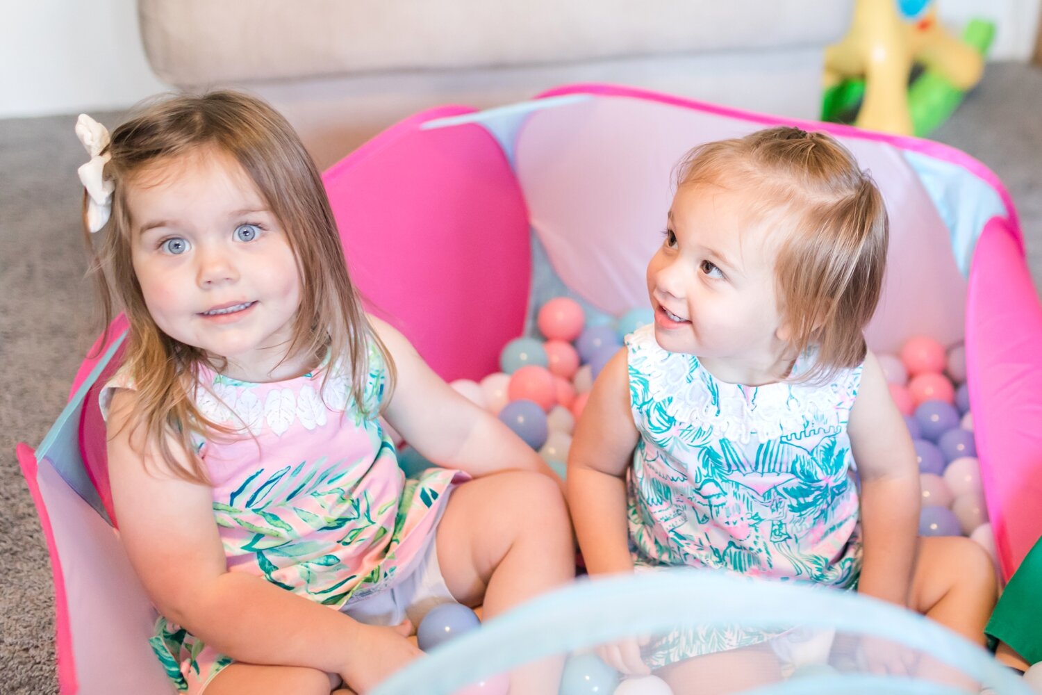  These two are too cute in their matching Lilly! 