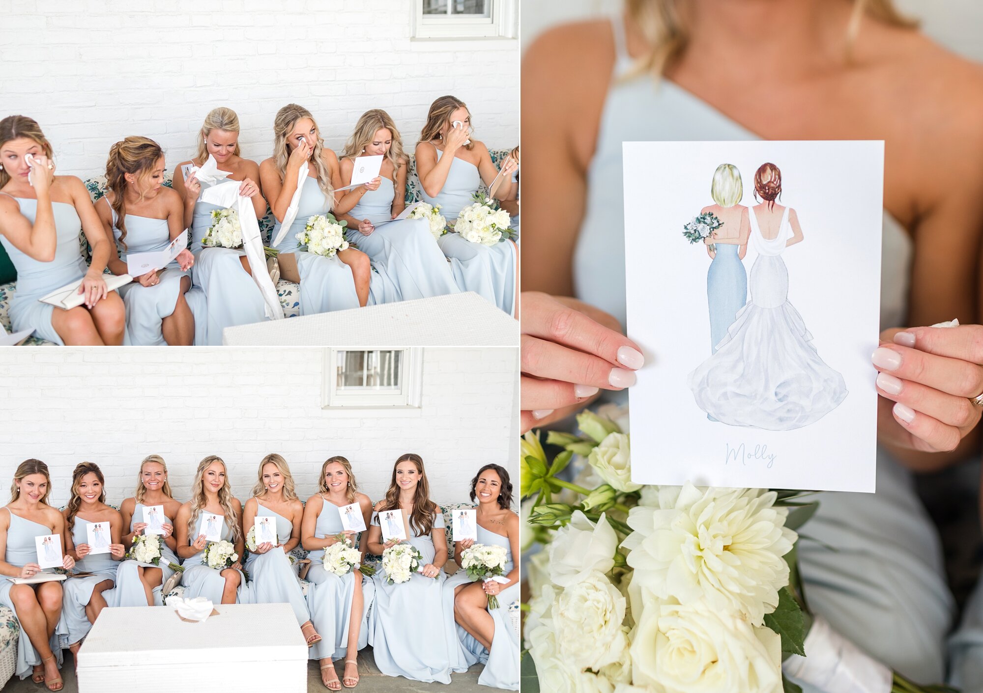  Caroline had cards customized for each bridesmaid. What a unique and thoughtful idea! 