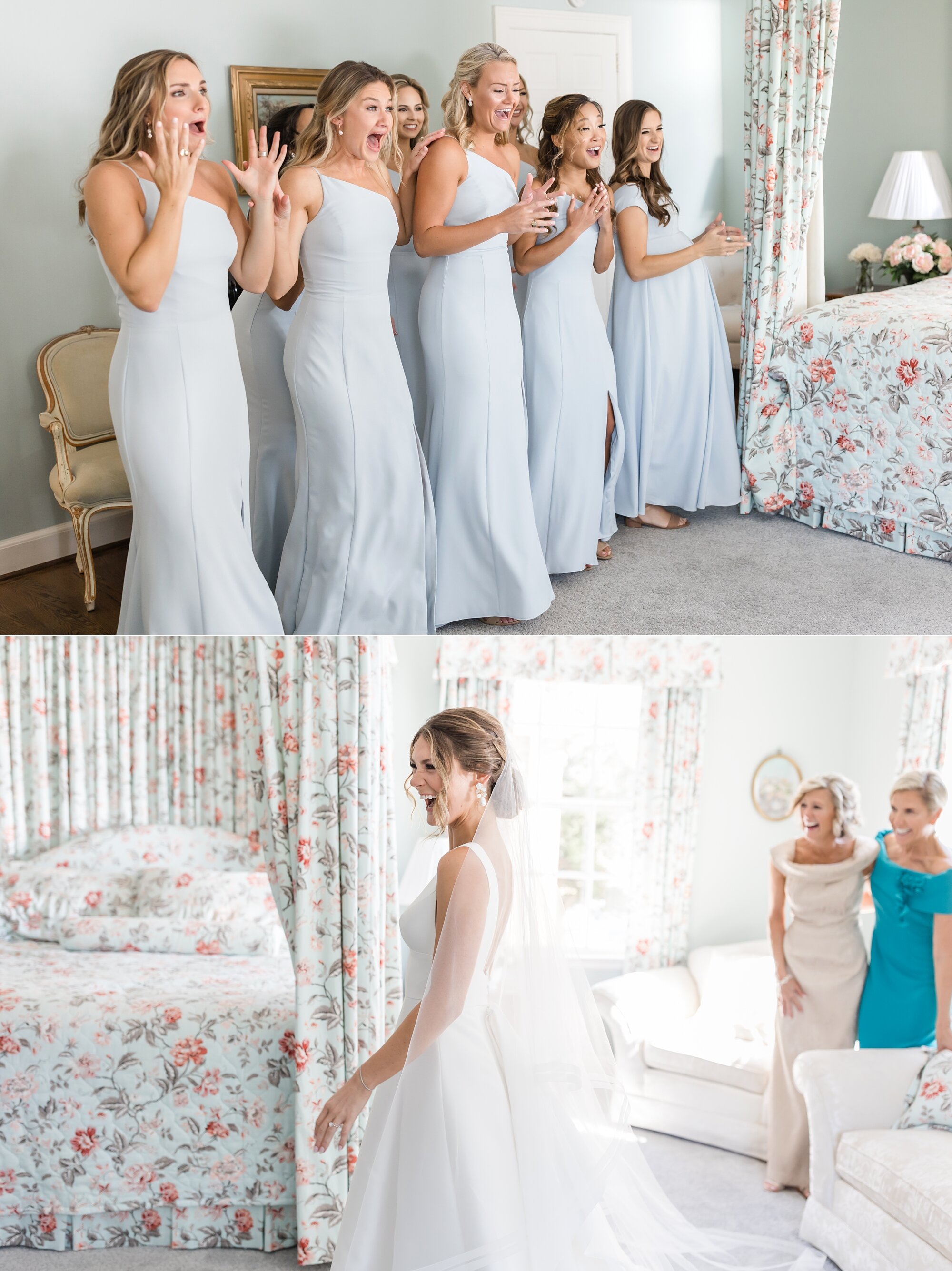  The reveal to the bridesmaids!  