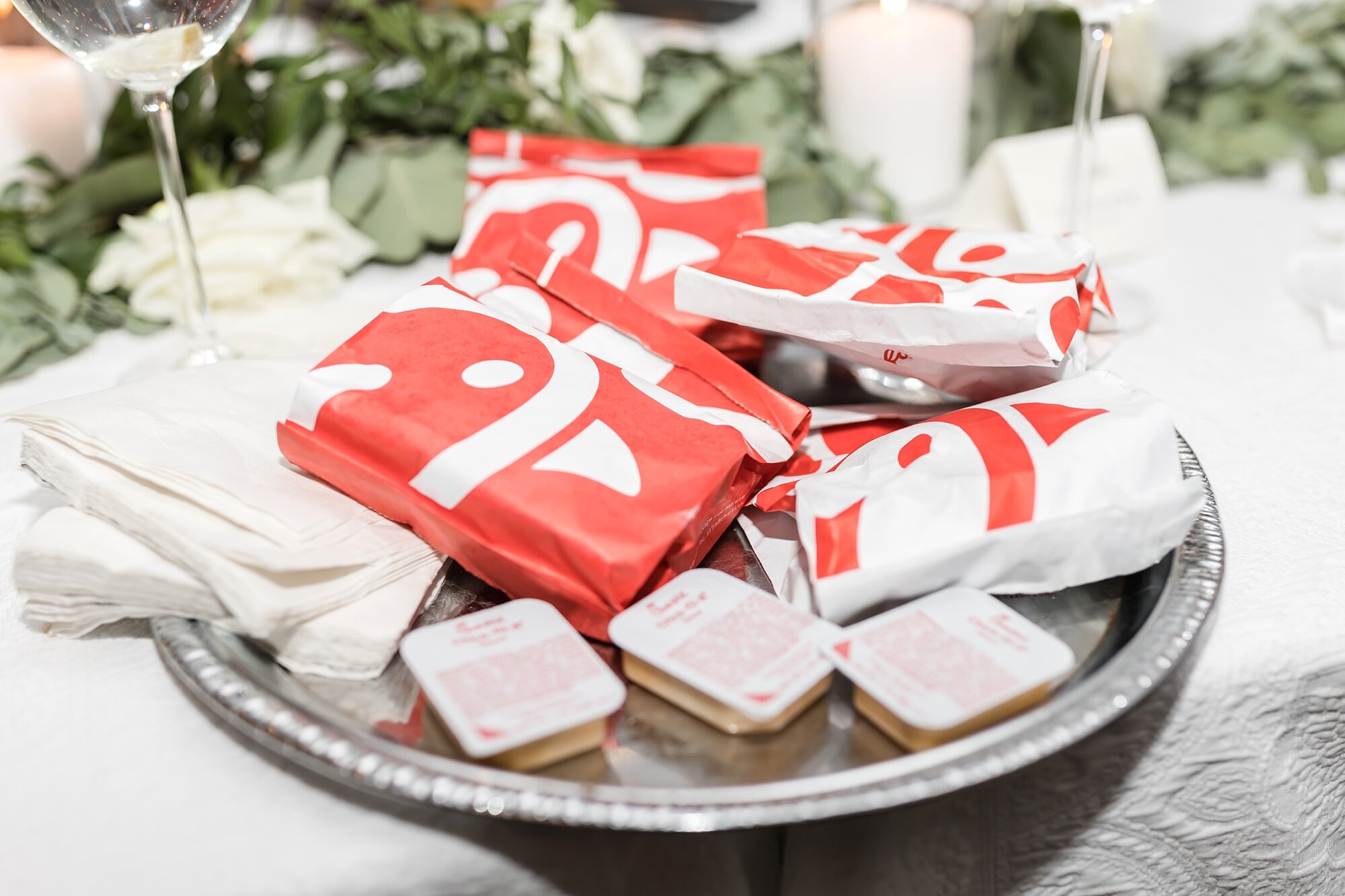  Chick-fil-A passed around at the end of the reception? Yes please! 