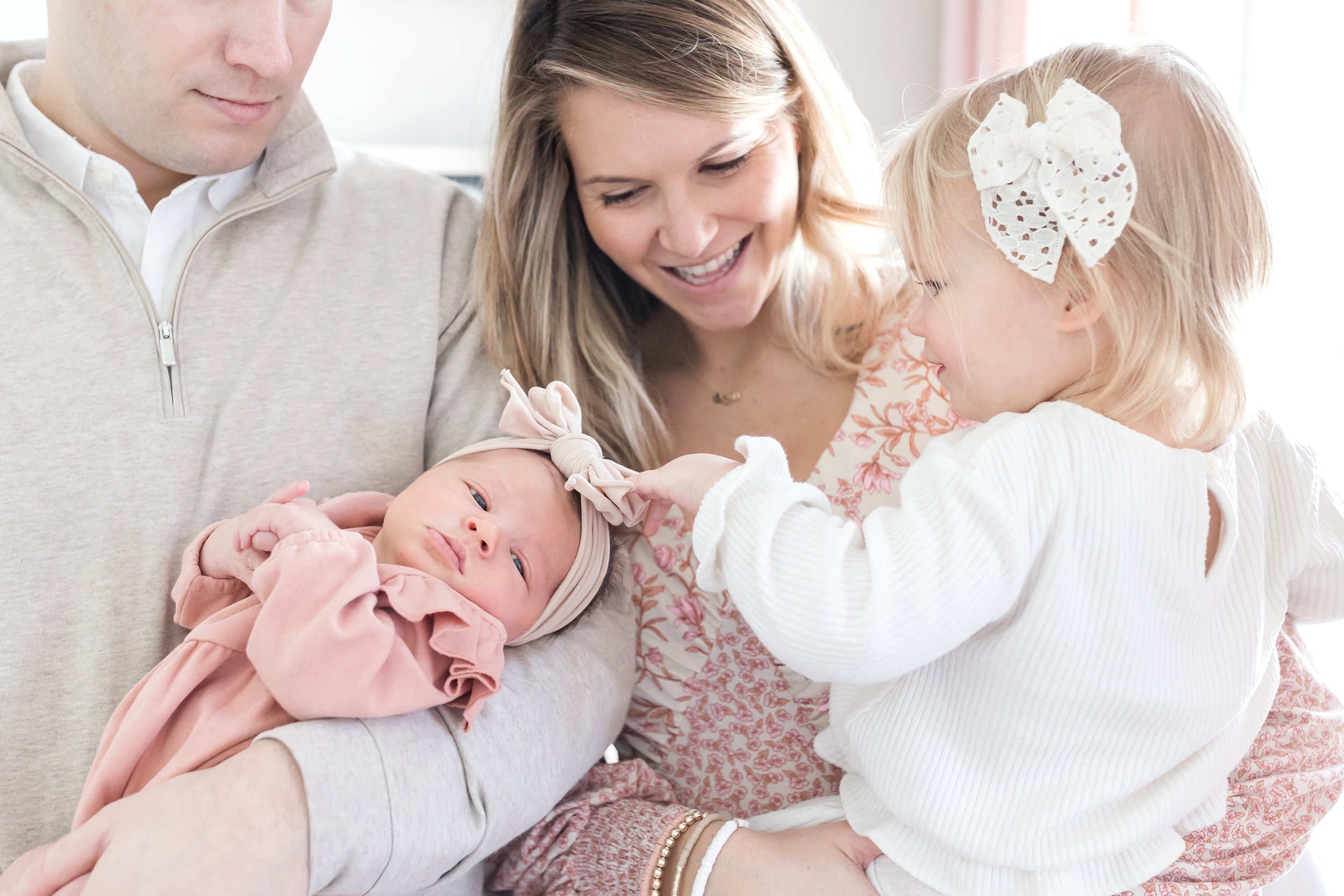 Raleigh Newborn Sister Laugh